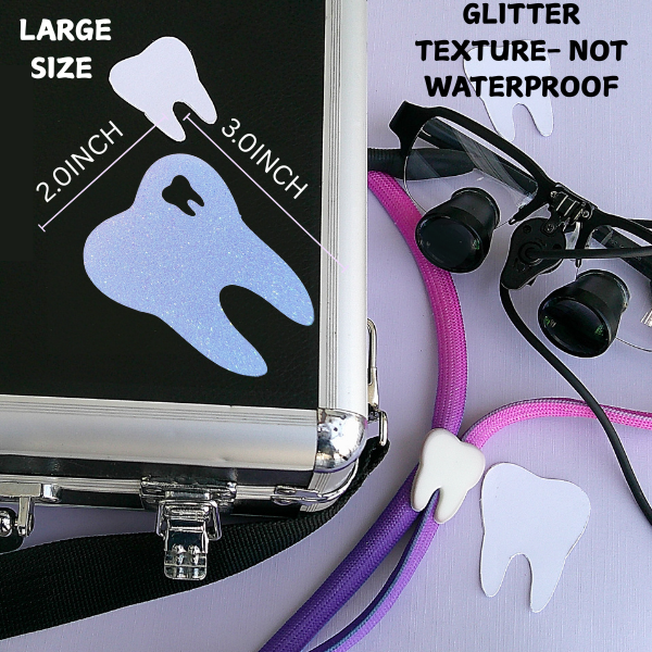 Glitter Tooth Large Sticker