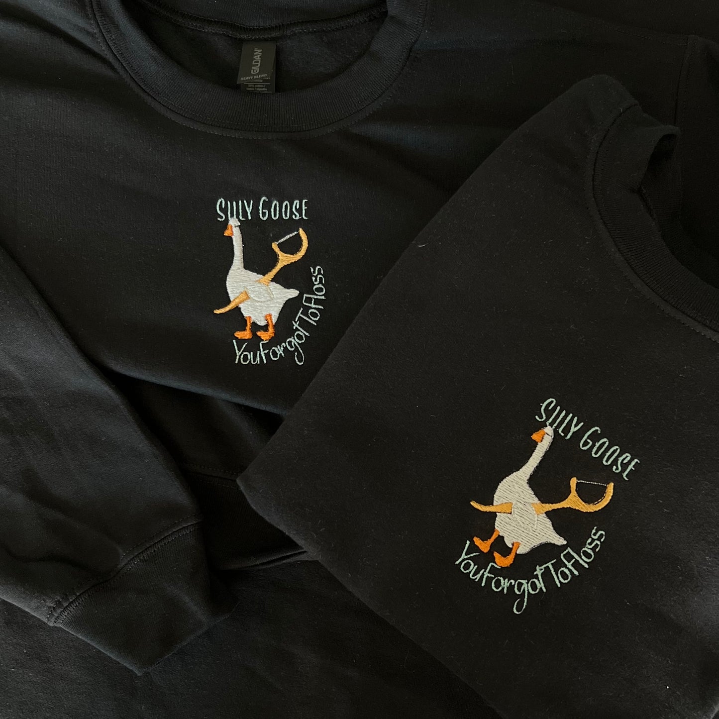Last Call- Silly Goose FULL Embroidery sweater