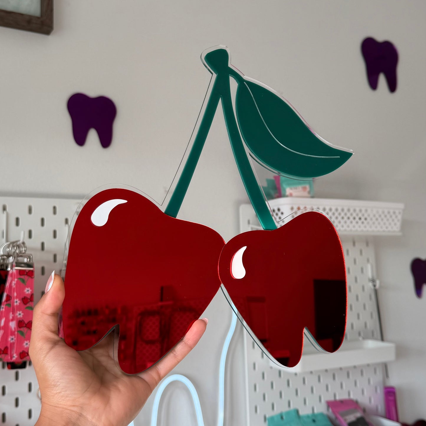 *Limited Edition* Cherry Teeth Mirror 11x9