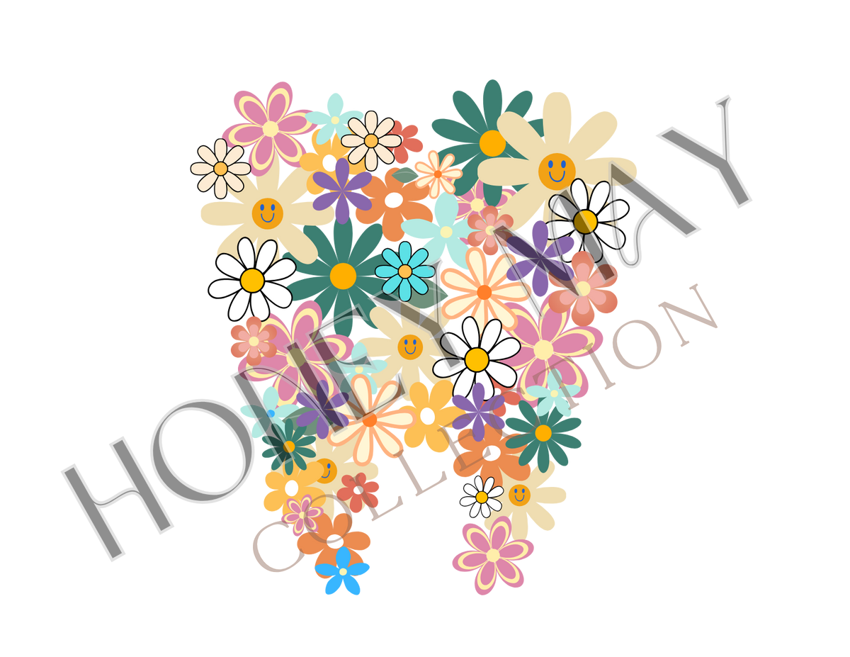 Flower Tooth Digital File PNG