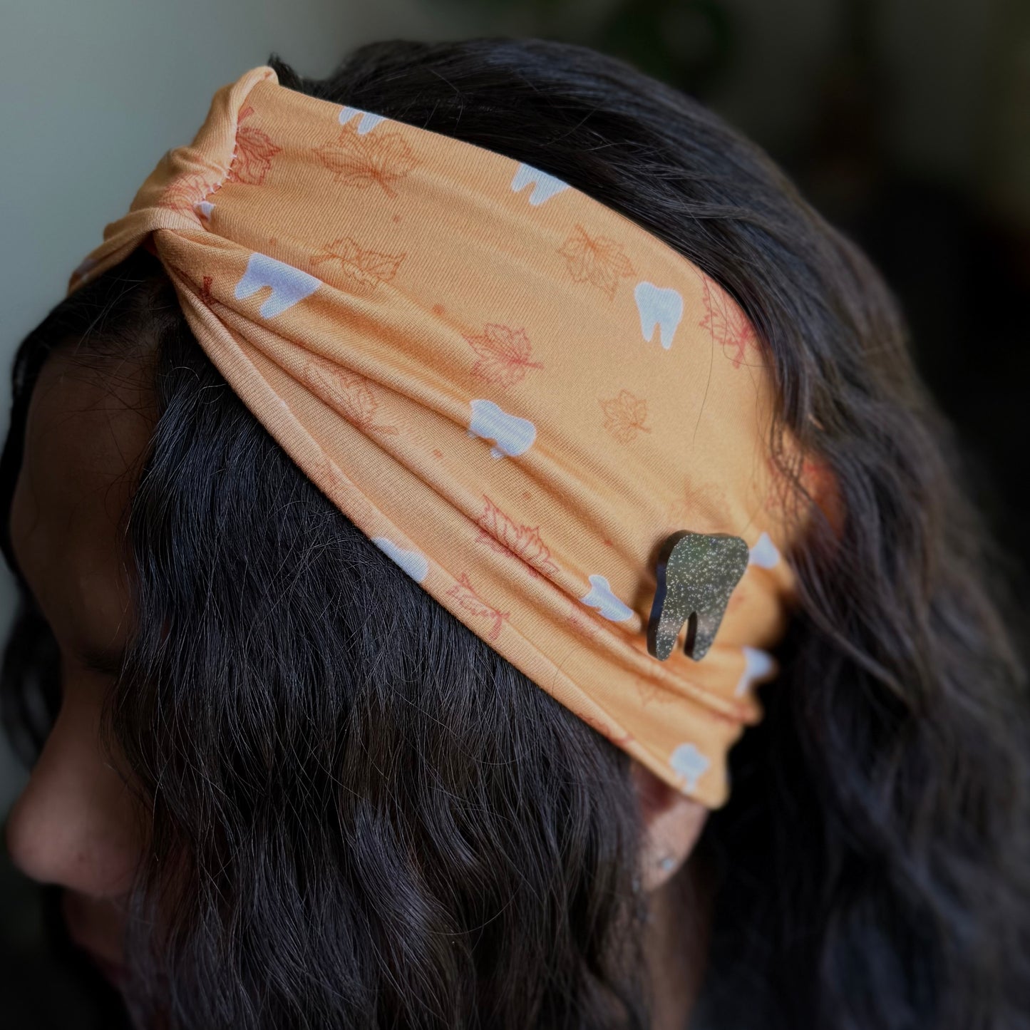 Fallin’ for Smiles Pastel Orange Knotted Headband Buttons NOT Included***