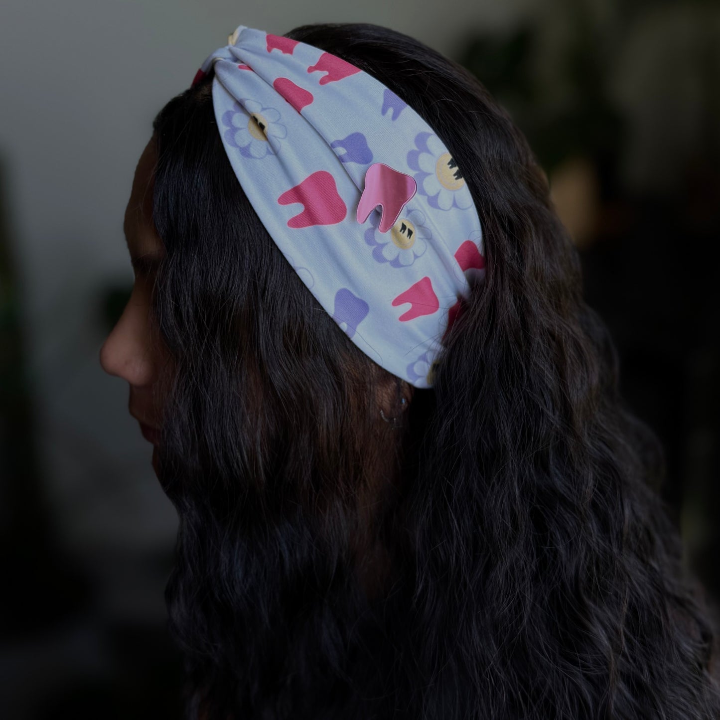 Smiling Blooms Knotted Headband Buttons NOT Included***