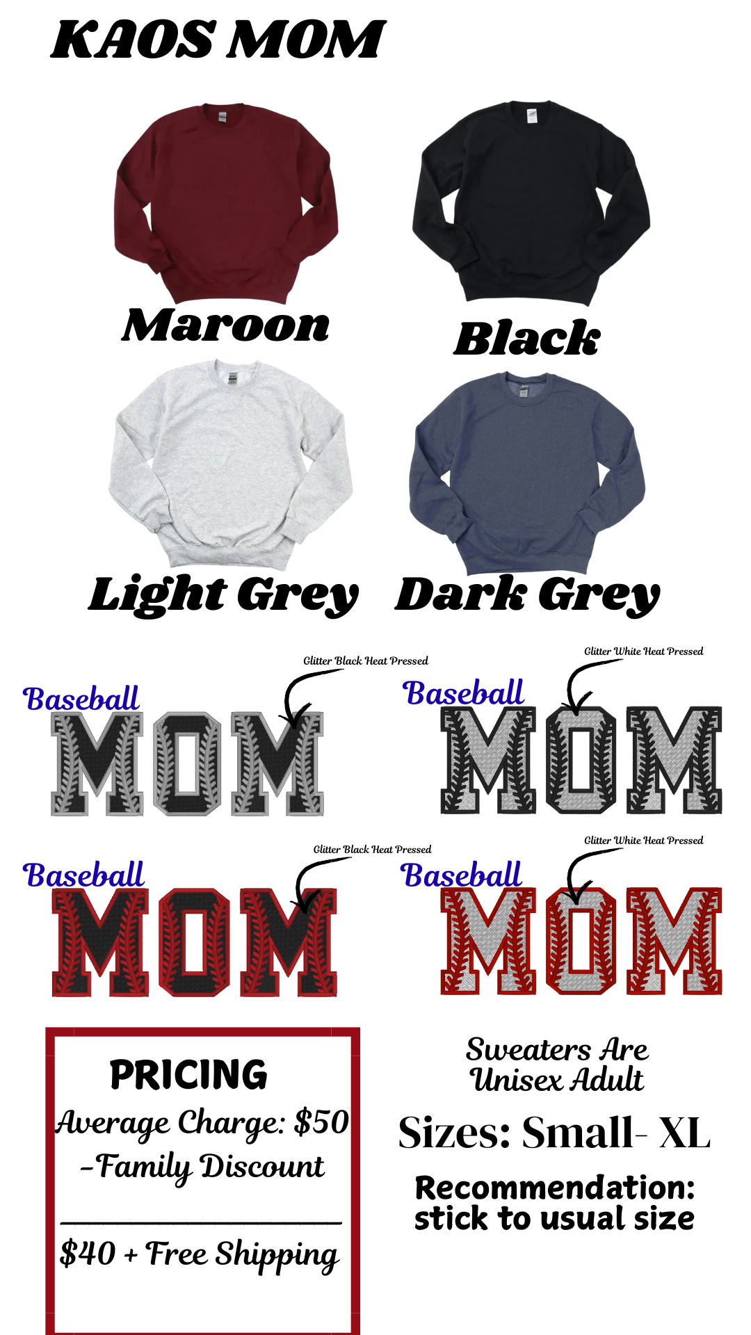 KAOS BaseBall Mom