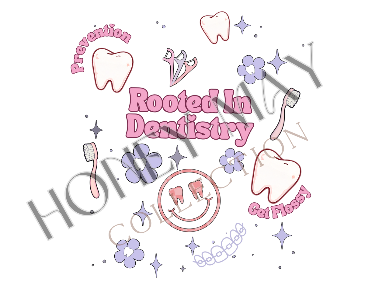 Rooted In Dentistry Digital File PNG