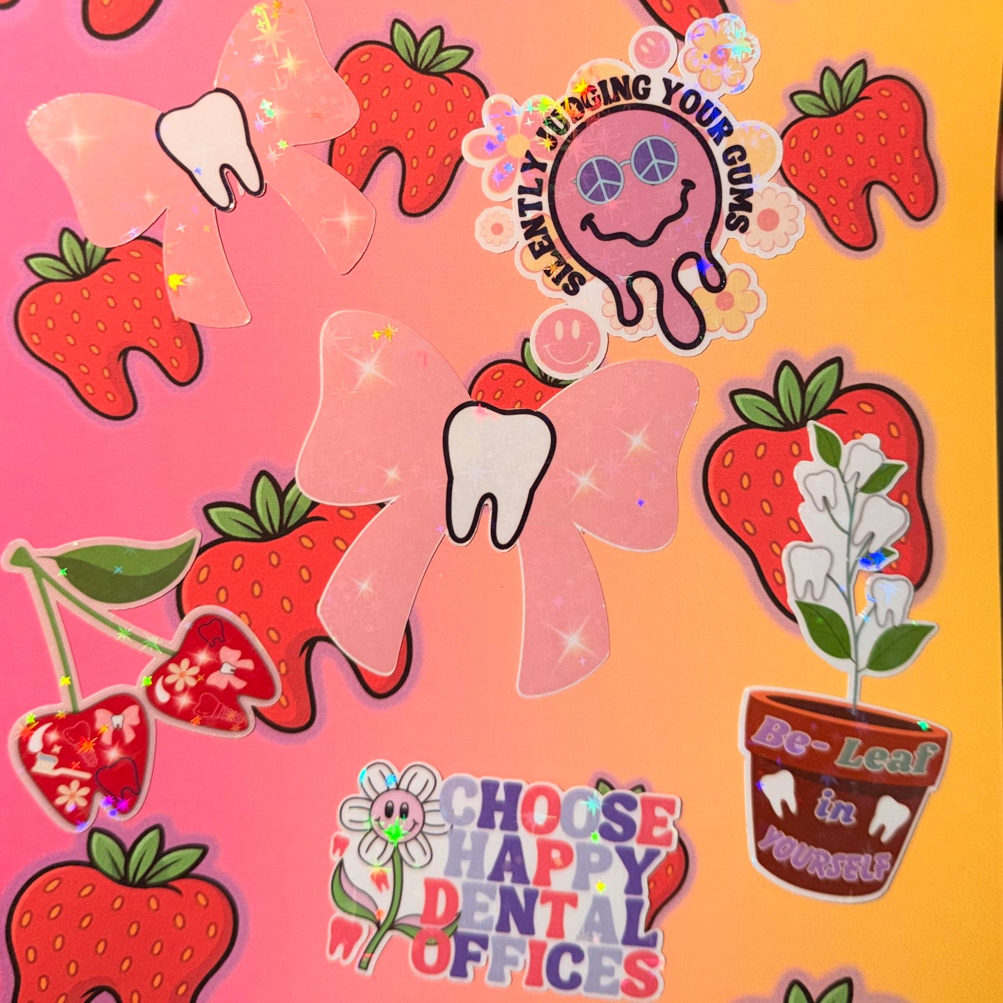 Tooth Bow Sticker Set