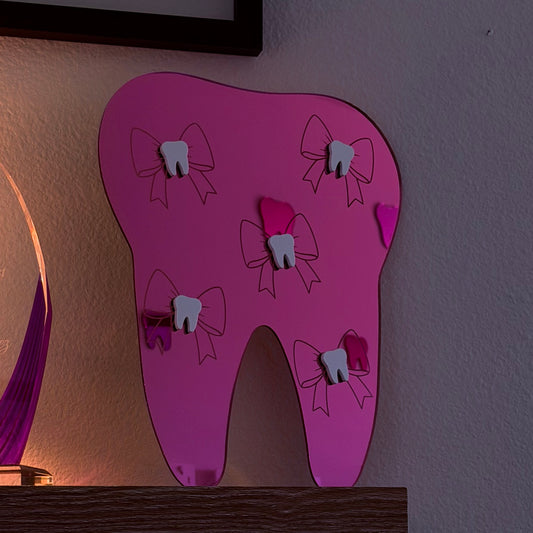 Bow Babe Pink Acrylic Mirror