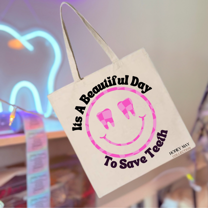 Dental Tote Bags- Sand Color- Pick Your Design