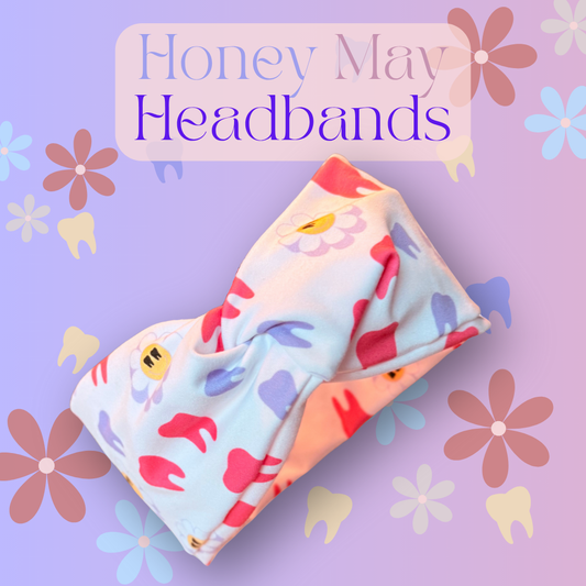 Smiling Blooms Knotted Headband Buttons NOT Included***