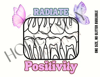 Radiate Positivity DTF Heat Press Sheet- Single