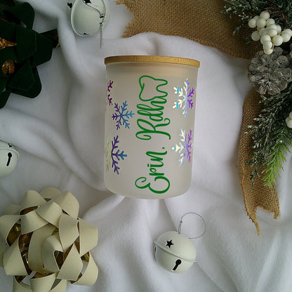 Snowflakes With Name Glass Tumbler