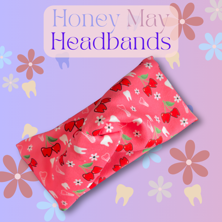 Cherry Teeth Knotted Headbands- Buttons NOT Included***
