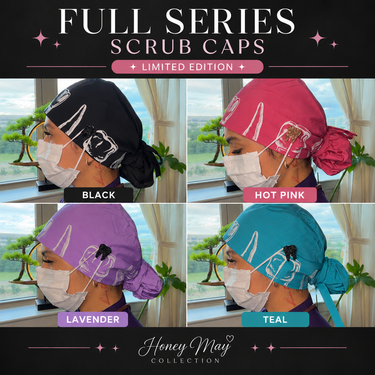 Available 06/20 - Full Series Scrub Caps Buttons NOT Included***