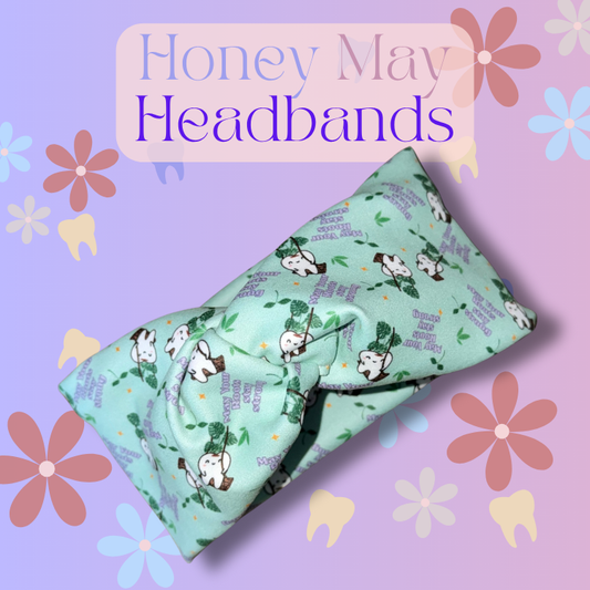 May Your Roots Stay Strong- Monstera Tooth Knotted Headband- Buttons NOT Included***