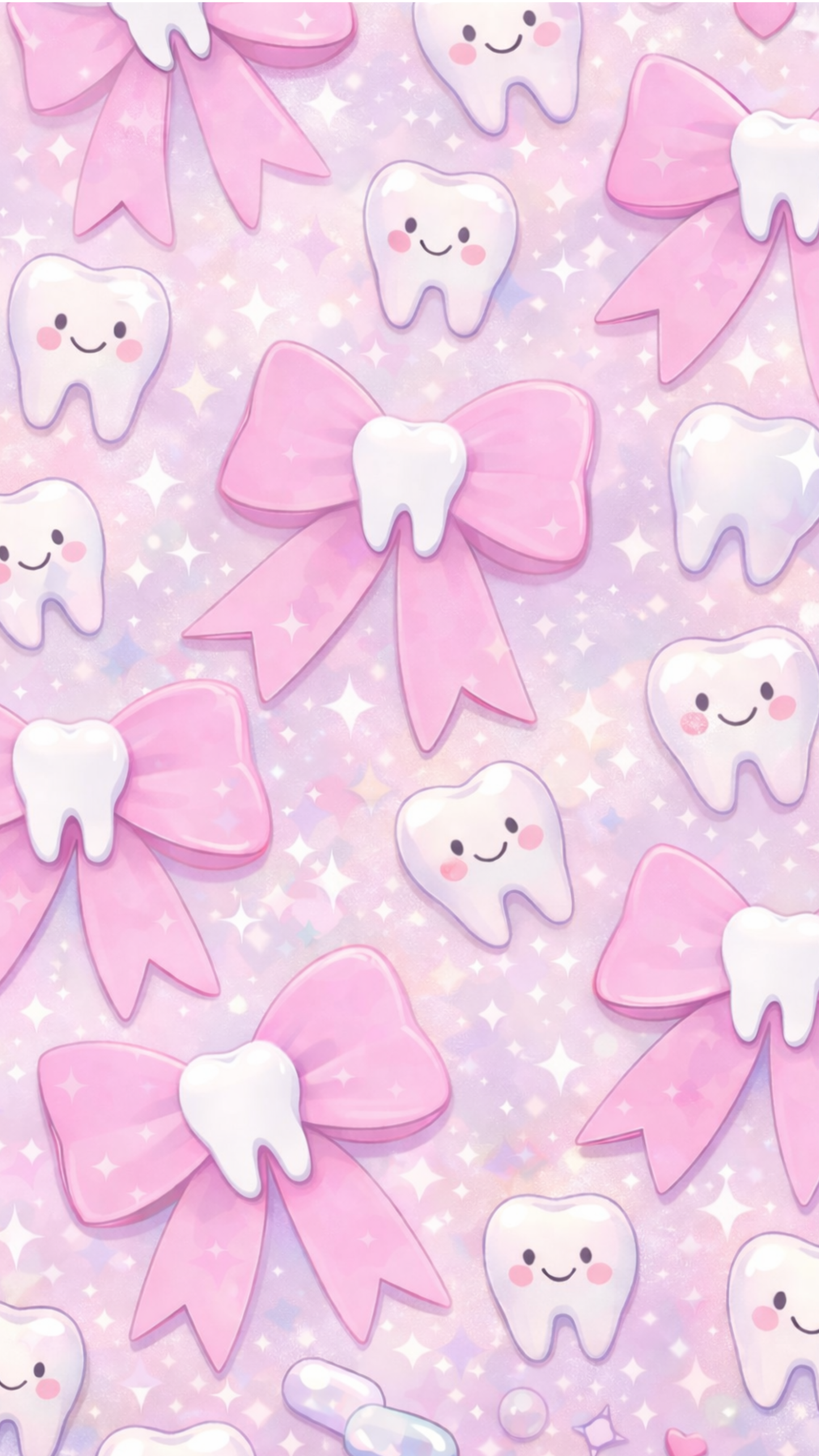Pink Dental Bow Phone Wallpaper