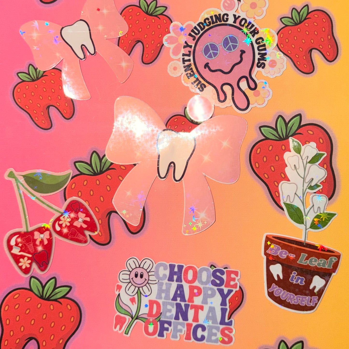 Tooth Bow Sticker Set