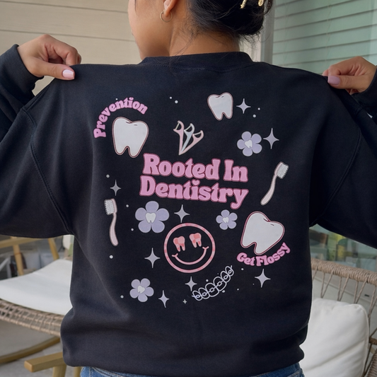 Rooted In Dentistry Crewneck Ships 03/06