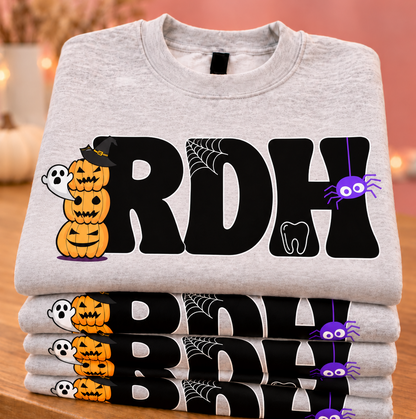 Halloween Letters Crewneck - RDH/RDA/DDS