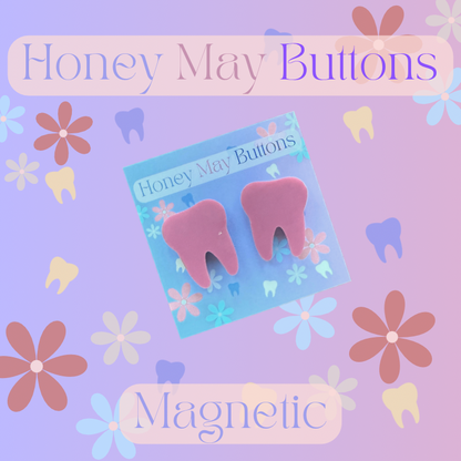 Matt Pink Magnetic Buttons