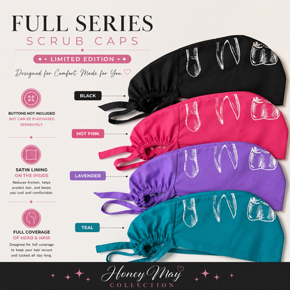 Available 06/20 - Full Series Scrub Caps Buttons NOT Included***