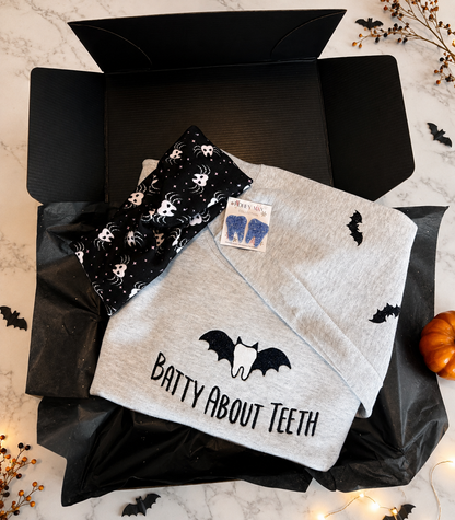 Batty About Teeth Box *LIMITED*Sept 2ND  ( 1 Crewneck, 1 Headband, 1 Button pair)
