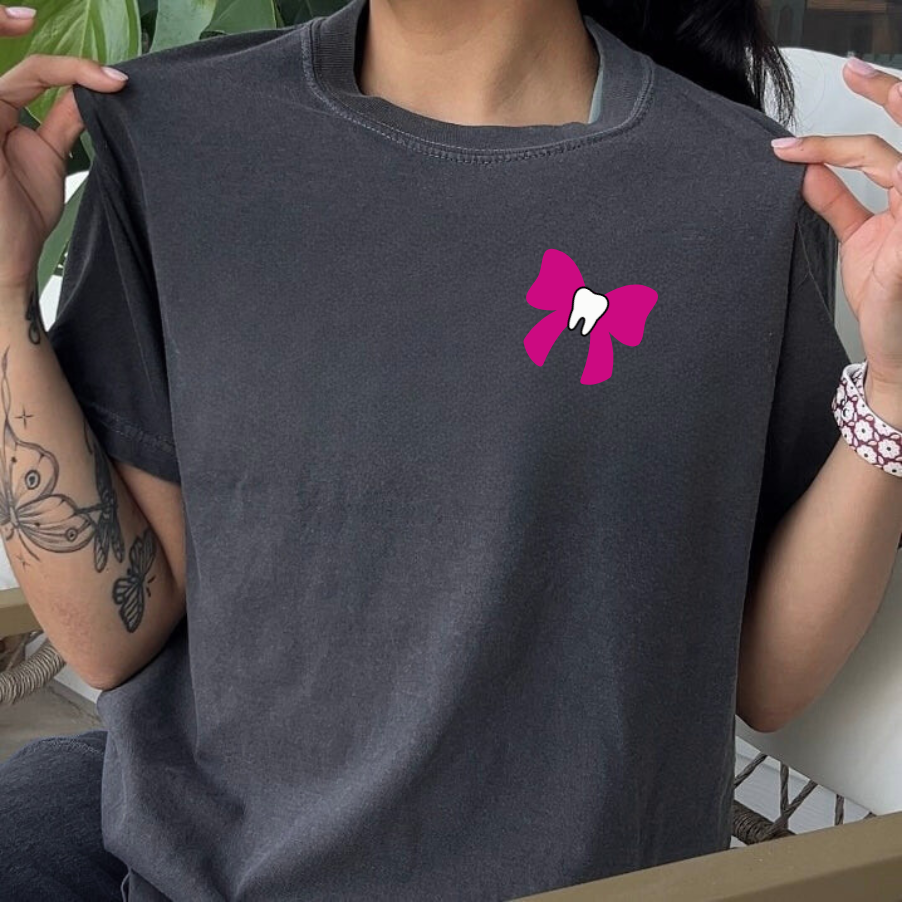 Pink Tooth Bow Shirt
