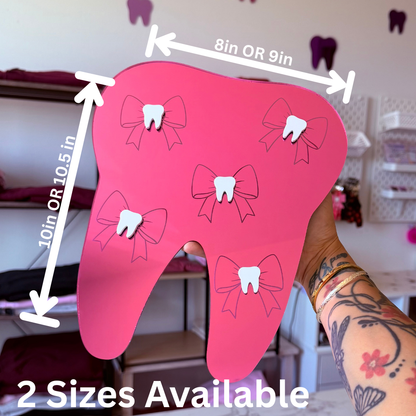 Bow Babe Pink Acrylic Mirror