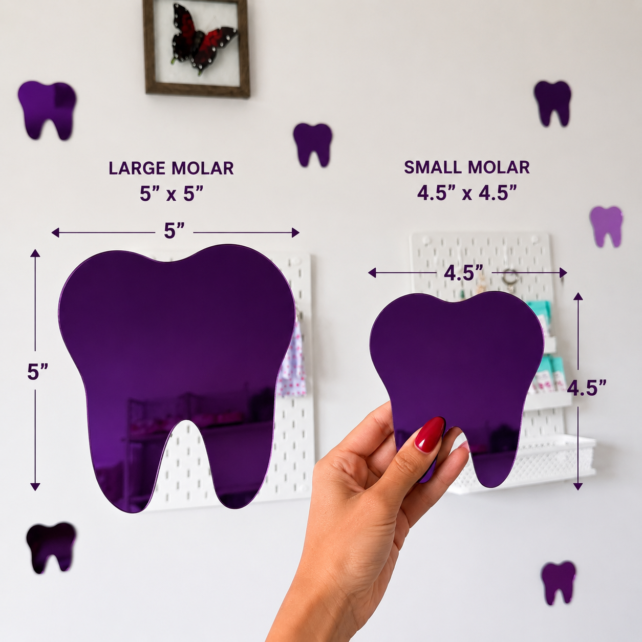 Mini Tooth Mirror Set (2) - Black