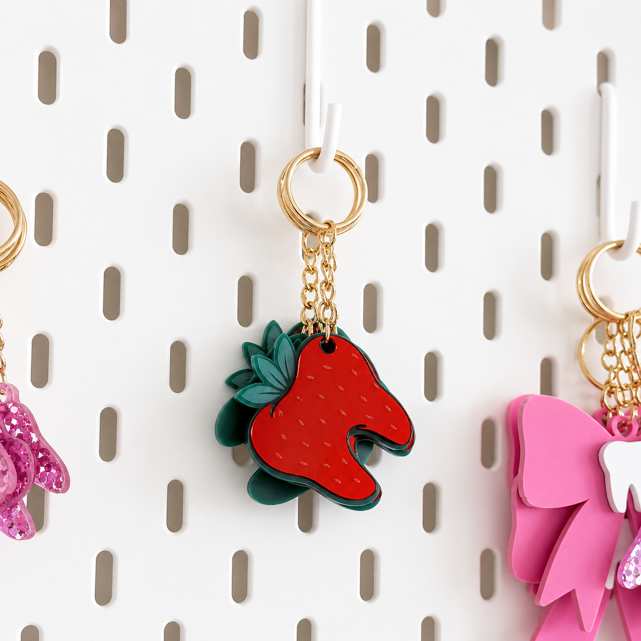 Strawberry Tooth Keychain