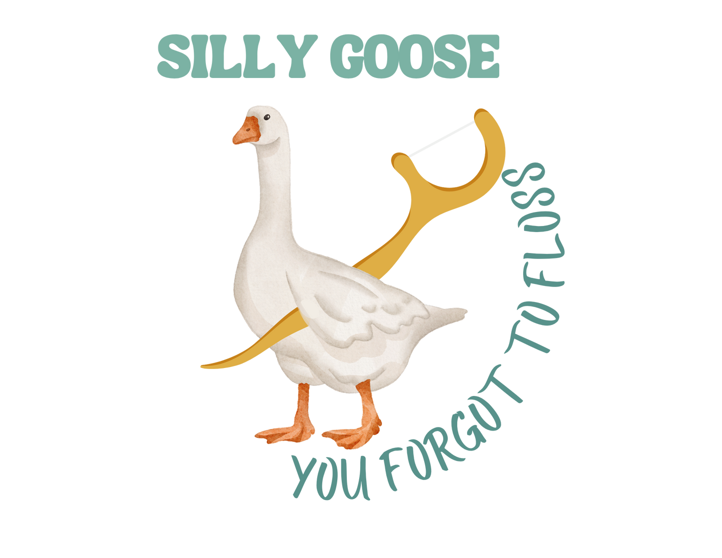 Silly Goose Embroidery Crewneck