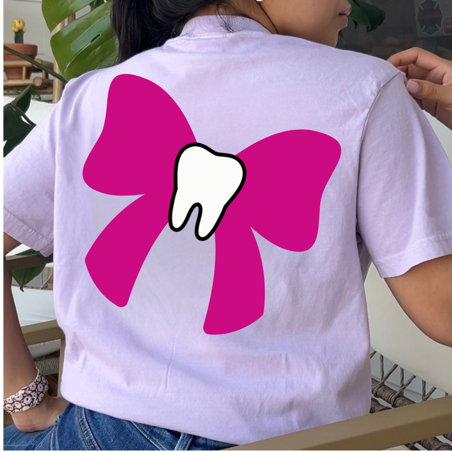 Pink Tooth Bow Shirt