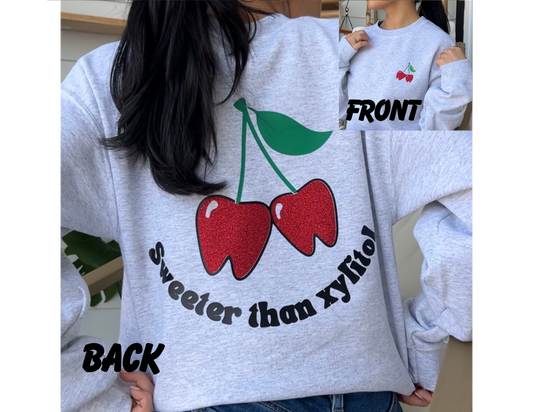 PRE-MADE Sweeter Than Xylitol Sweater Light Grey Sweater