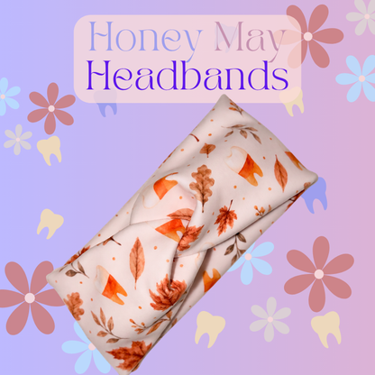 Autumn Smiles Headband- 4 Inch- Buttons NOT Included***