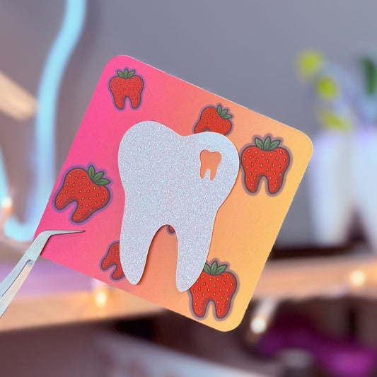 Glitter Tooth Large Sticker