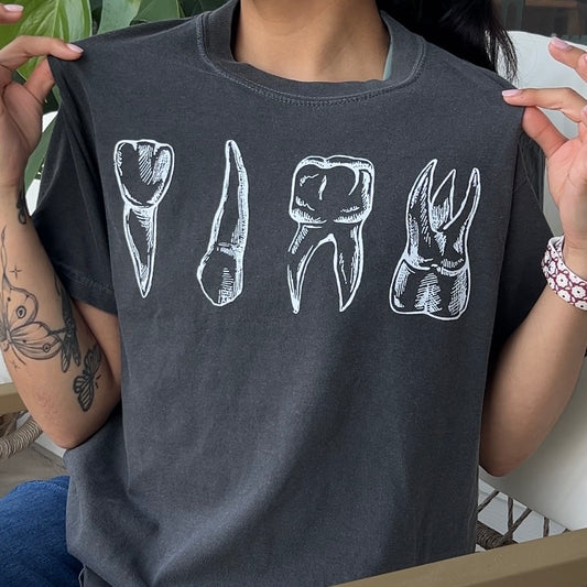 Dental Anatomy Grey Tee