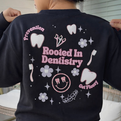 Rooted In Dentistry Crewneck Ships 03/06
