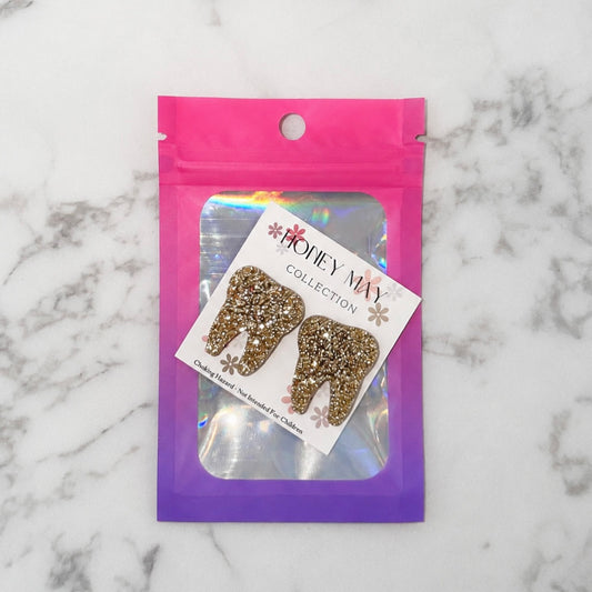 Gold Glitter Magnetic Buttons