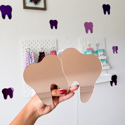 Mini Tooth Mirror Set (2)  - Gold