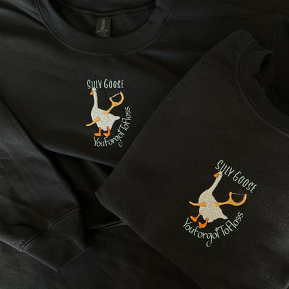 Last Call-  Silly Goose FULL Embroidery sweater