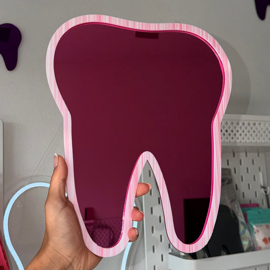 Pink Stripes On Pink Molar 11x9