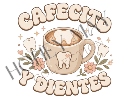 Cafesito y Dientes Digital File PNG