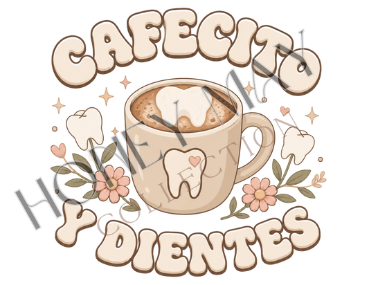 Cafesito y Dientes Digital File PNG