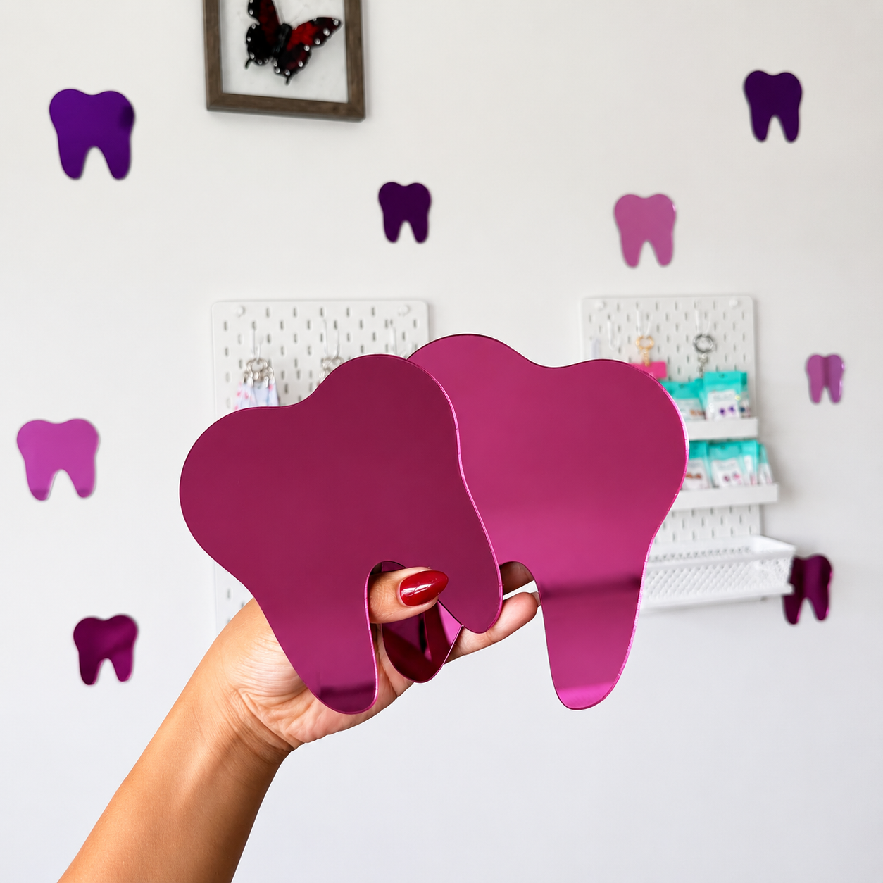 Mini Tooth Mirror Set (2)  - Pink