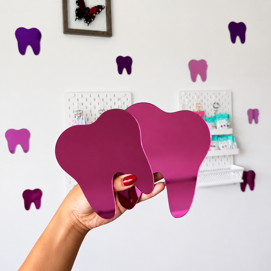 Mini Tooth Mirror Set (2)  - Pink