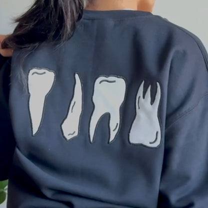 X-ray Glitter Teeth Embroidery Crewneck