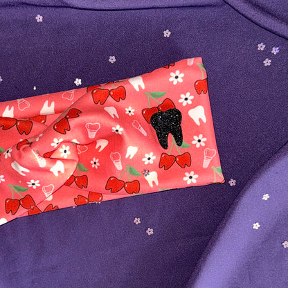 Cherry Teeth Knotted Headbands- Buttons NOT Included***