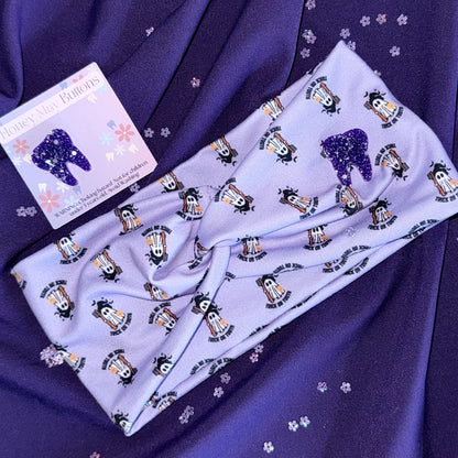 Trick Or Tooth Knotted Headband Buttons NOT Included***