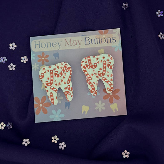 Candy Cane Magnet Buttons * Limit Stock*