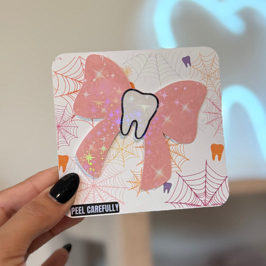 Jumbo Tooth Bow Sticker