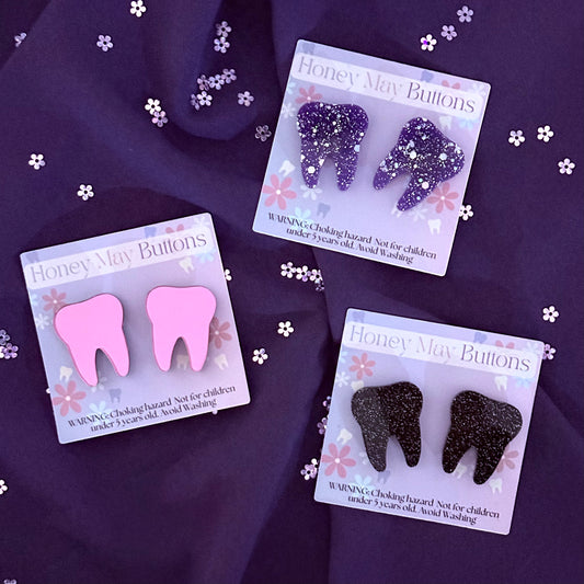 The Tooth Fairy Collection- 3 Magnetic Buttons Pairs- Set