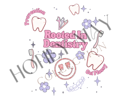 Rooted In Dentistry Digital File PNG